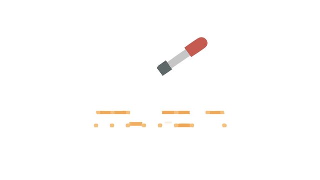 Flat vector illustration of hole puncher on wooden surface