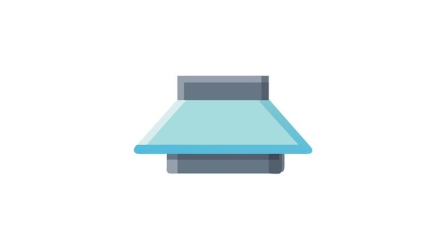 Simple 3D illustration of a blue lamp with grey base