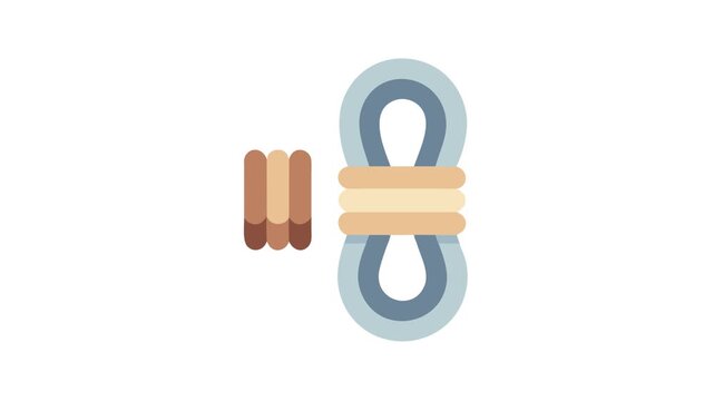 Illustration of Climbing Ropes for outdoor adventure activities