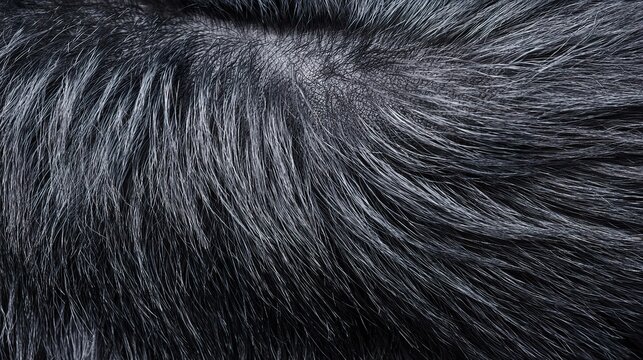 Detailed view of a gorilla's silverback fur, textured, powerful
