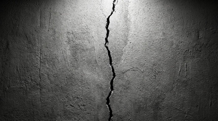 Obraz premium cracked concrete wall with dramatic lighting