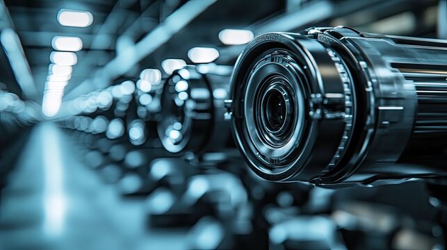 Optical camera lens manufacturing line creating security systems