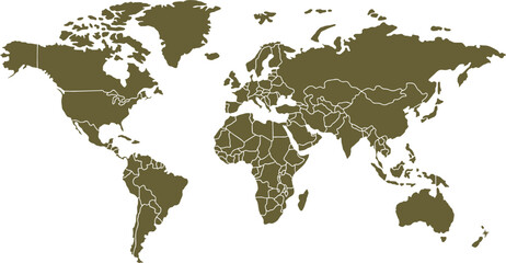 Obraz premium Minimalist Globe Cartography Graphics Showing Global Country Boundary Lines