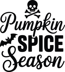 Fototapeta premium Black and white pumpkin spice season with chef hat