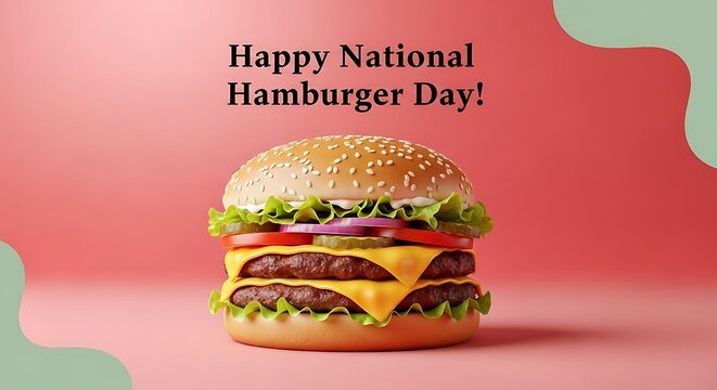 Celebrate national hamburger day delicious quadruple cheeseburger for the perfect may 28th treat