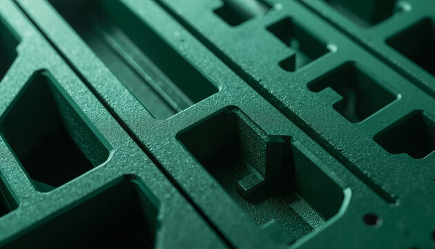 Metal injection molded MIM green part macro. Raw engineering component.