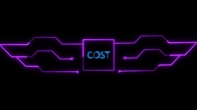 Cost data interface clean digital visualization design for business systems. Cost data interface expense concept for analytics scenes. Cost data interface category element.
