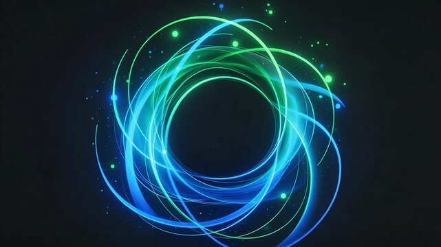 Abstract glowing circular lines