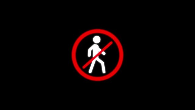 Walking figure icon clean digital interface design for navigation systems. Walking figure icon safety concept for urban interaction. Walking figure icon UI category element.