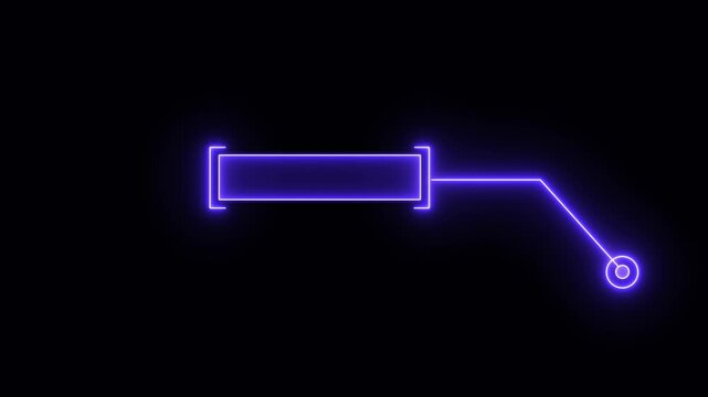 Futuristic blue Glow HUD Callout Animation &ndash; Digital Six-Pack Motion Graphics on Black Screen