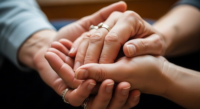 Warm Hands Joined in Support