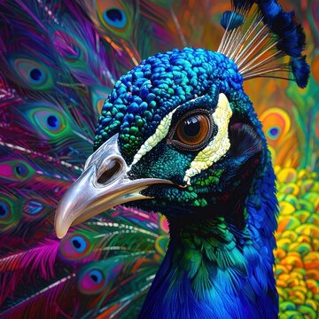 Colorful peacock
