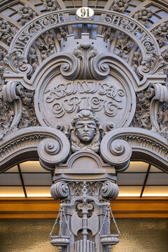 Justitia, Kriminalgericht, Turmstra&szlig;e, Moabit, Mitte, Berlin, Deutschland