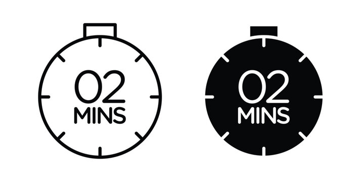 2 minutes icon - vector illustration eps10