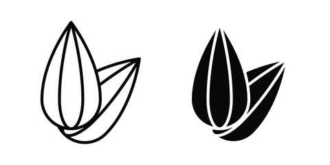 Fototapeta premium Almond icon - vector illustration eps10