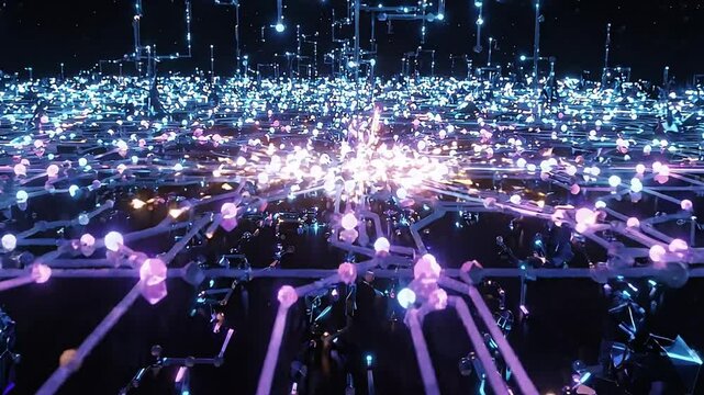 Abstract Music Visualization and Digital Network for FL Studio