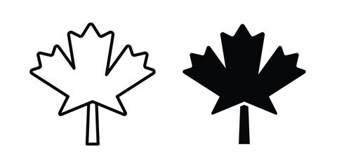 Fototapeta premium Autumn leaf canadian icon - vector illustration eps10