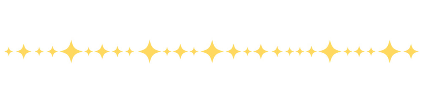 Star sparkle shine divider stardust yellow illustration vector