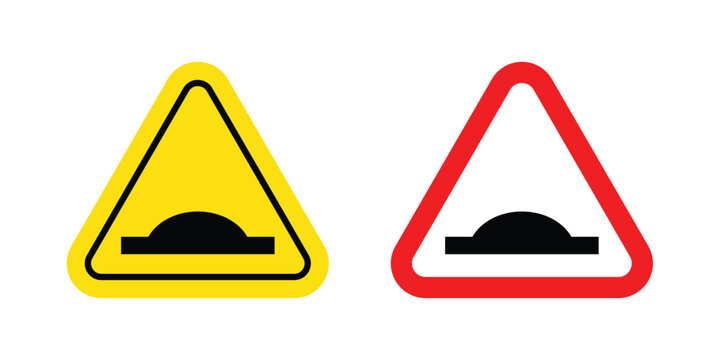 Caution speed Ramps sign - vector illustration eps10