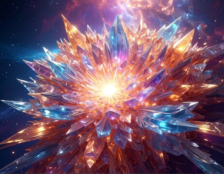 Radiant crystal bloom