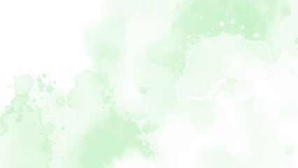 Obraz premium Light green watercolor texture with white background and bubbles