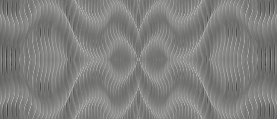 Fototapeta premium Abstract background with a mesmerizing symmetrical pattern of flowing wavy lines creating a modern textured design ideal for contemporary architectural and decorative applications.