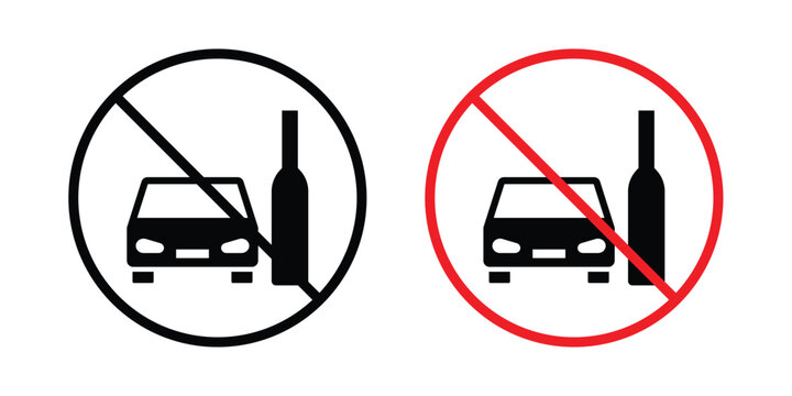 Don't drink and drive sign - vector illustration eps10
