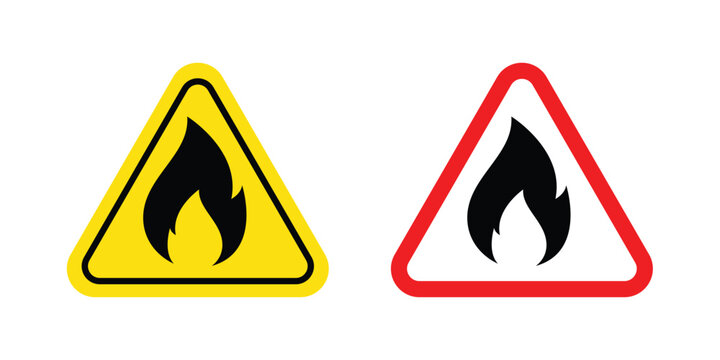 Fire warning sign - vector illustration eps10