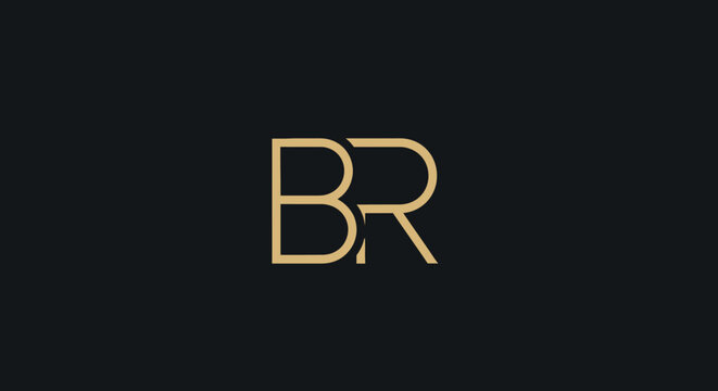 Elegant BR Monogram Logo Design.