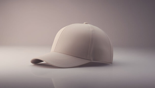 Maqueta de gorra de beisbol en color gris.