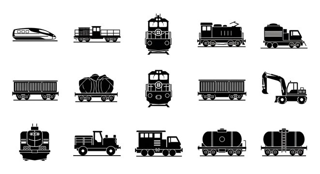Various Train and Industrial Vehicles.