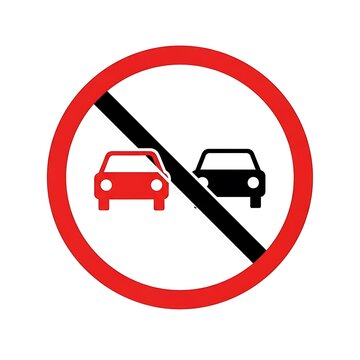 No Passing Road Traffic Sign.