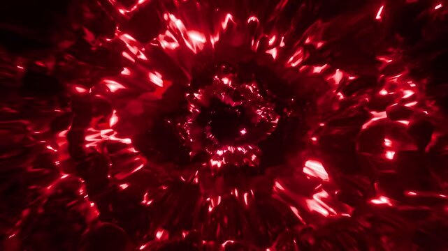 Brilliant Red Bloody Tunnel VJ Seamless Loop Animation