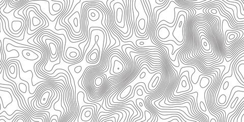 Naklejka premium Abstract topographic contours map background. Topographic map and landscape terrain texture grid. Modern design with White background with topographic wavy pattern design. Black-white background.
