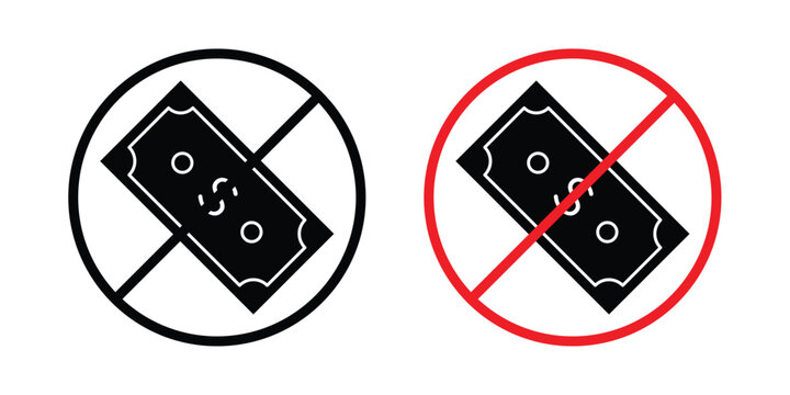 No cash sign - vector illustration eps10