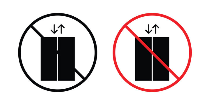 No elevator sign - vector illustration eps10