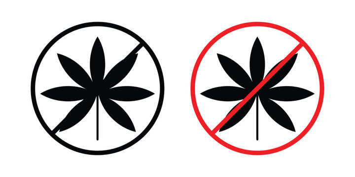No Marijuana sign - vector illustration eps10
