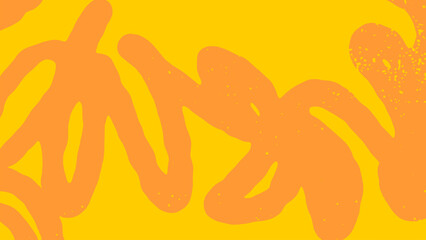 Obraz premium Soft yellow abstract background with hand drawn organic shapes. Creative minimal nature texture for modern design projects featuring gentle artistic brush strokes and aesthetic style.