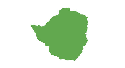 Obraz premium A solid green shape depicting the outline of the island nation of Madagascar on a white background