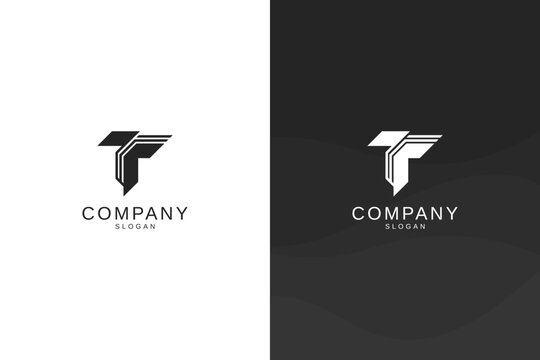 Letter T logo design for various types of businesses and company. colorful, modern, geometric letter T logo