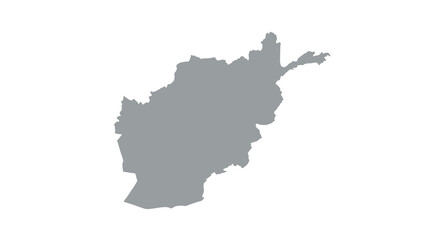 Fototapeta premium A grayscale silhouette depicts the geographical outline of afghanistan showcasing its mountainous terrain high quality professional detailed modern