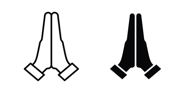 Pray icon - vector illustration eps10