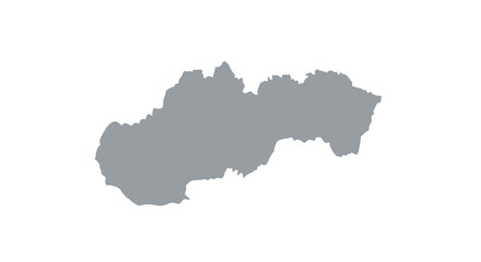 Fototapeta premium A grayscale silhouette depicts the geographical outline of slovakia a landlocked country in central europe high quality professional