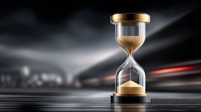 Hourglass symbolizes the passage of time, capturing moments in a dynamic setting
