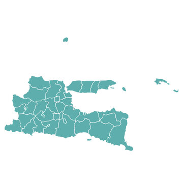 East Java Province Map, Jawa Timur Indonesia