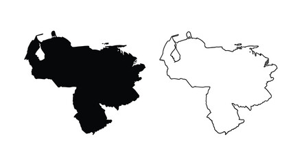 A striking visual comparison shows venezuela s outline in both solid black and white against a blank background © ArtBySalea07