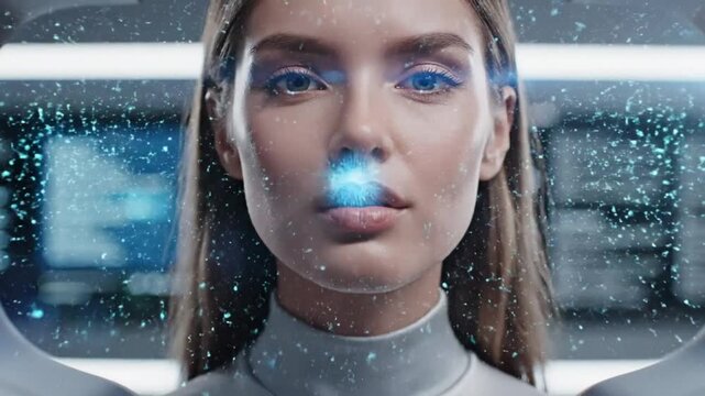 Futuristic face recognition technology grants access to a secure, modern, and seamless system