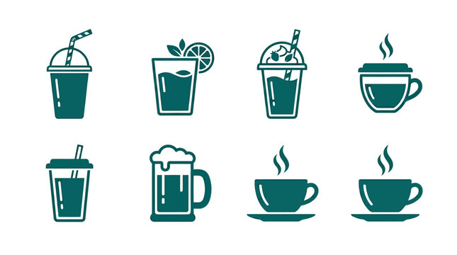 Variety of hot and cold drinks.