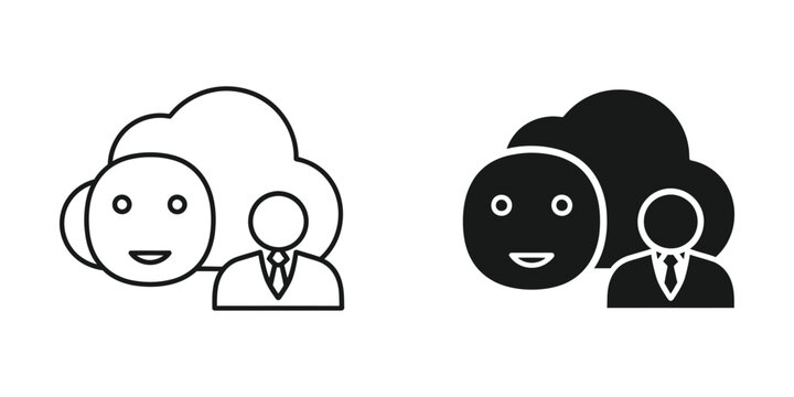 Contrast between cloud-based and on-premise it service delivery models with human icons.