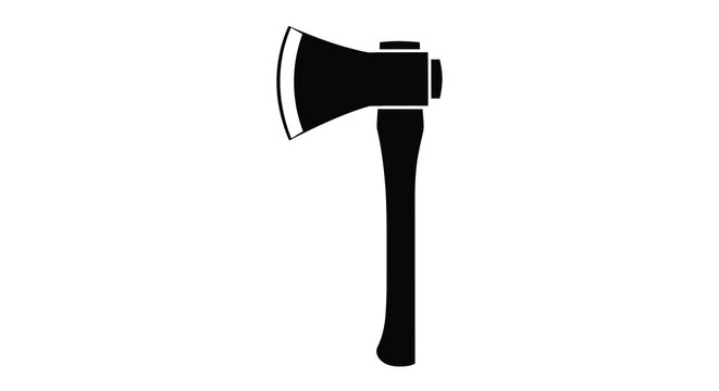 axe silhouette on white background high quality professional